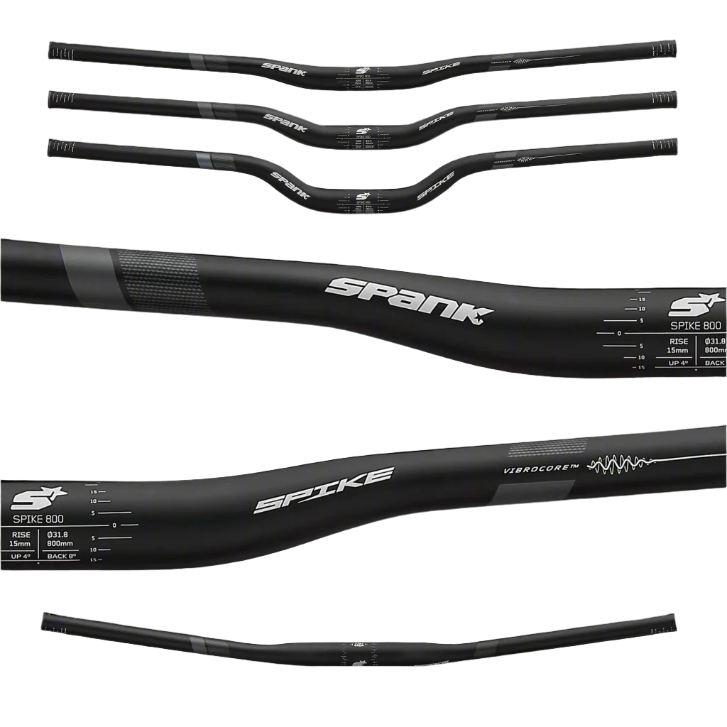 Spank Spike 800 VibroCore XGT MTB Handlebar - shotpeen black/yellow Spank Spike 800 VibroCore XGT MTB Handlebar - shotpeen black/yellow